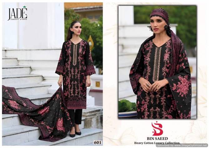 Bin Saeed Vol 6 By Jade Heavy Lawn Cotton Pakistani Dress Material Wholesale Clothing Suppliers In India
